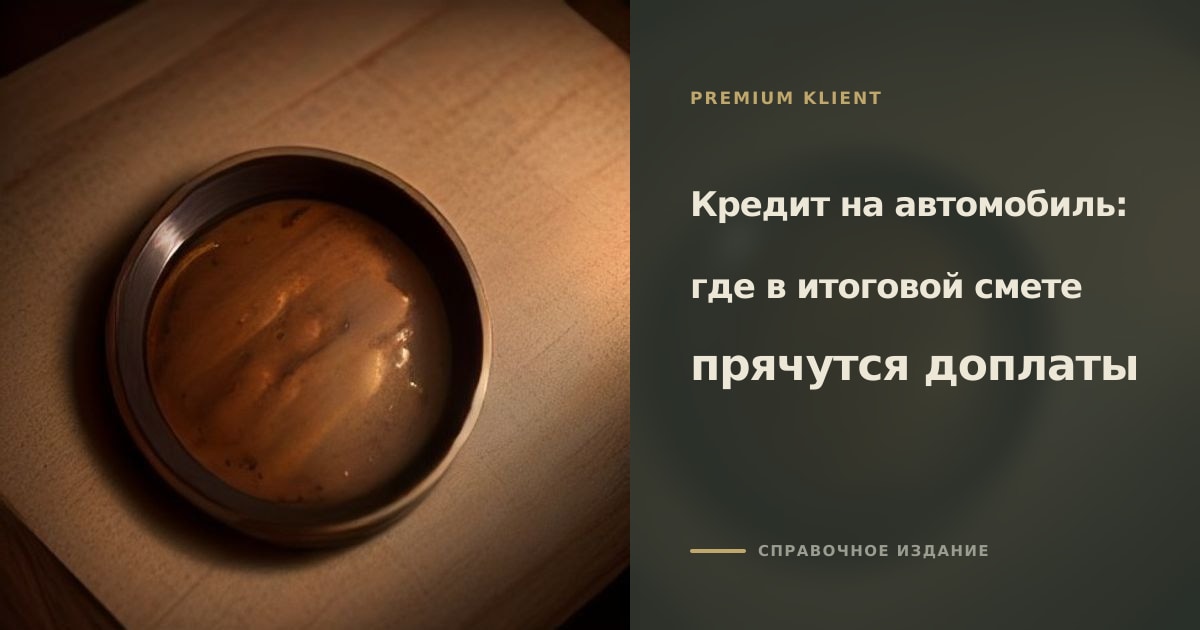 Кредит на автомобиль: где в итоговой смете прячутся доплаты