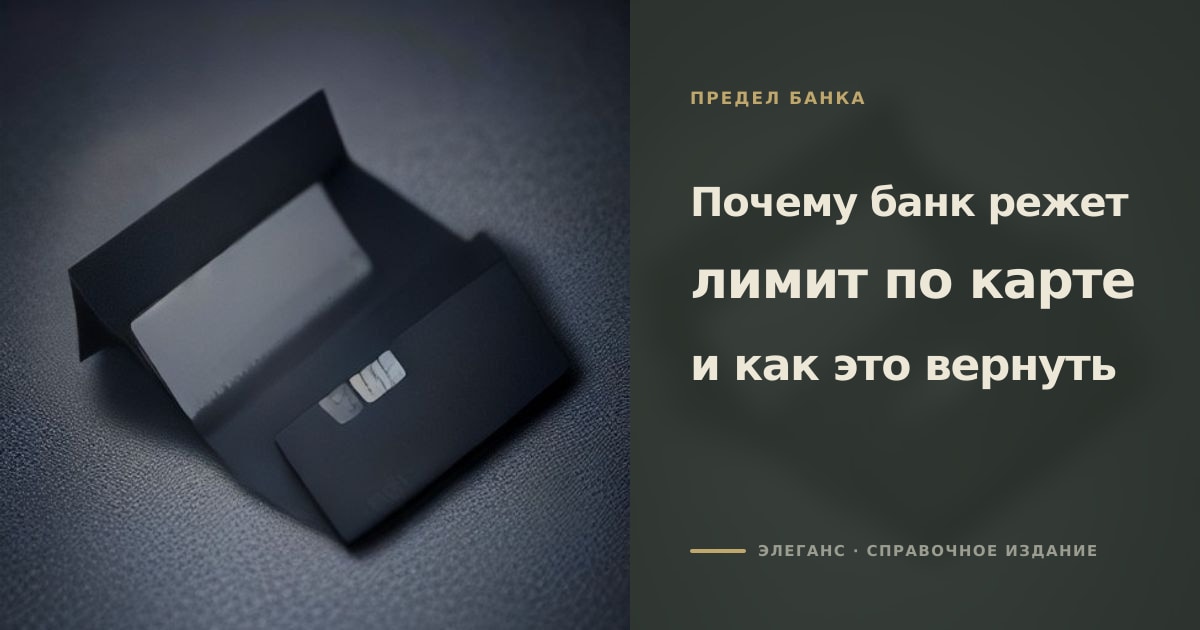 Иллюстрация к статье «Почему лимит по кредитной карте режут без объяснений — и как его вернуть»